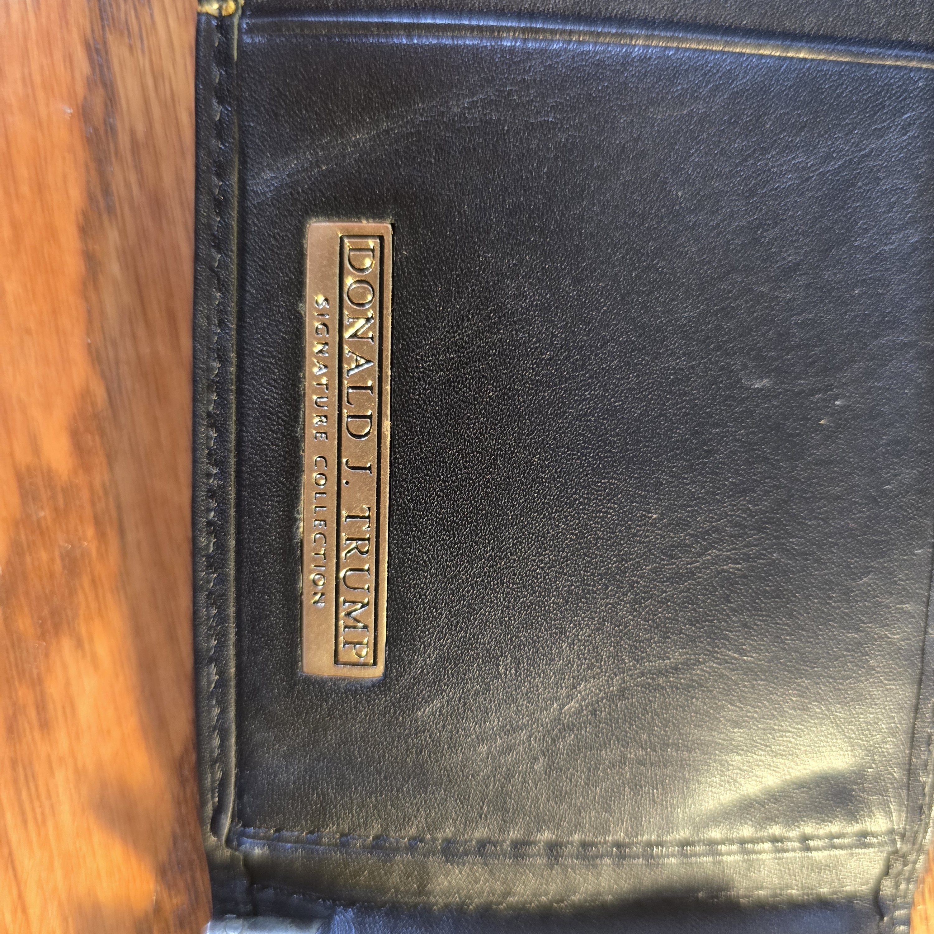 Donald J Trump Black Leather Wallet